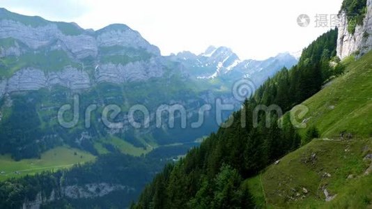 瑞士阿尔卑斯山典型的风景如画视频