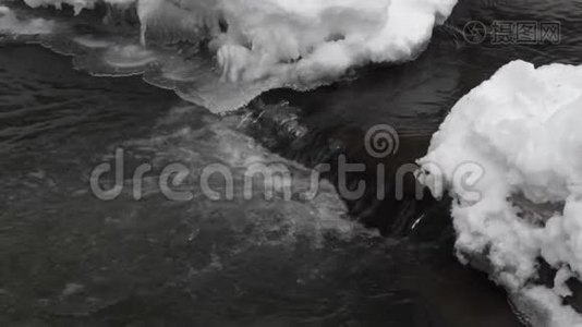 雪，冰和水视频