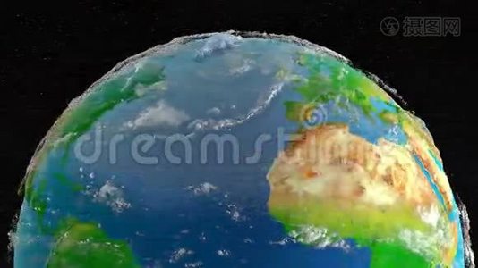 地球的背景。视频