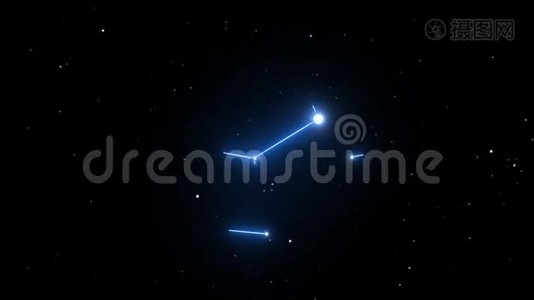 《美丽的星夜》背景下的处女座星座视频