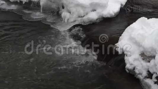 雪，冰和水视频