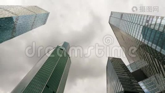 莫斯科国际商务中心摩天大楼视频