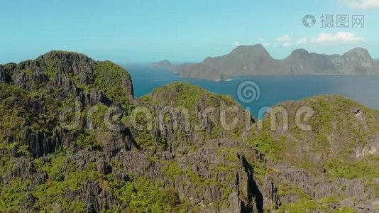 菲律宾巴拉望，El Nido热带岛屿海景视频