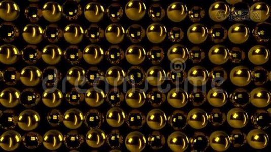 抽象金球。 无缝环视频