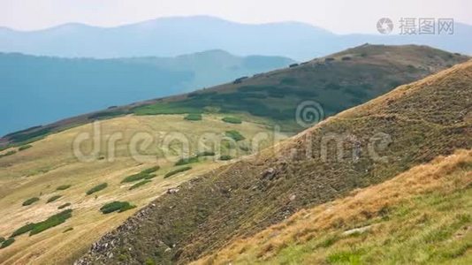 夏天喀尔巴阡山风景如画。视频