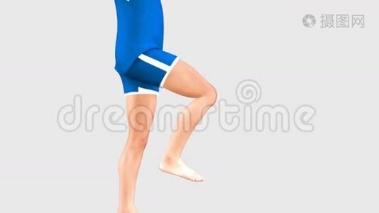 膝关节的角度运动视频