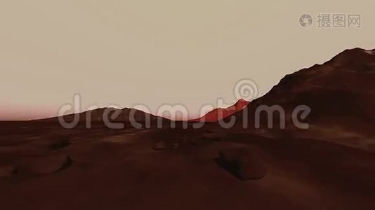 火星漫游者三维动画。 火星探险视频