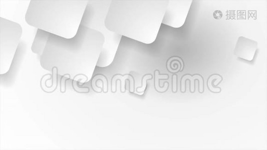 白色和灰色纸张方格几何视频动画视频