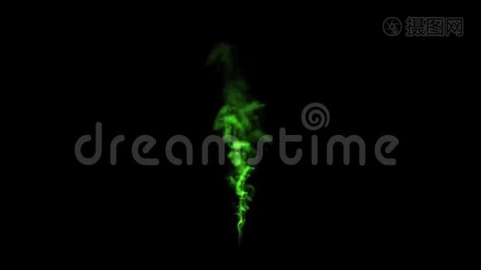 绿烟蒸汽云循环图形元件视频