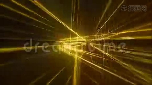 旋转抽象金网格循环视频