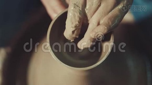 陶艺，黏土制品，成型.视频