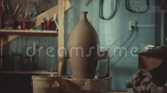 陶艺，黏土制品，成型.视频