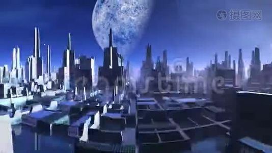 外星人之城和巨大的月亮视频