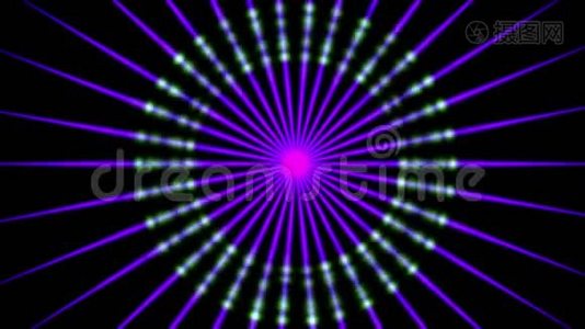 微波晕模式，霓虹灯科学未来辐射能量扫描数据。视频
