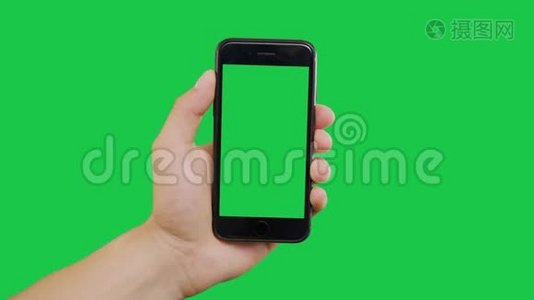 滚动智能手机绿色屏幕视频
