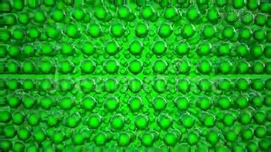 绿色的抽象球体视频