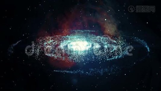 空间银河放大运动图形视频