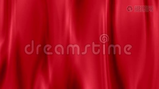 红色窗帘作为背景，无缝循环准备动画视频