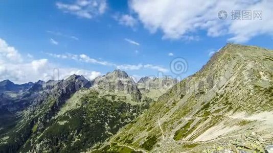 斯洛伐克塔特拉斯山脉夏季景色优美视频