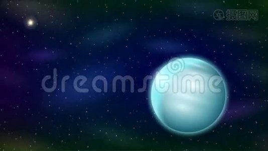行星天王星，无缝环视频