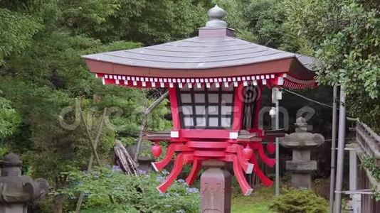 东京上野公园美丽的神社视频