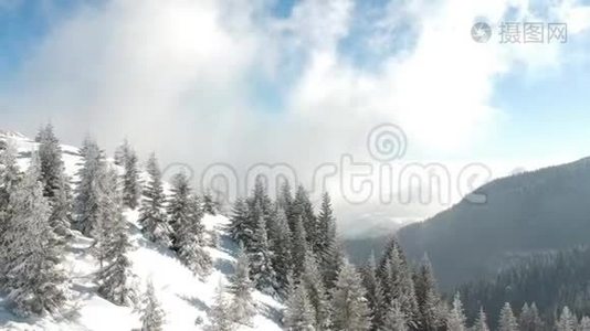 科帕尼克山冬季景观鸟瞰视频