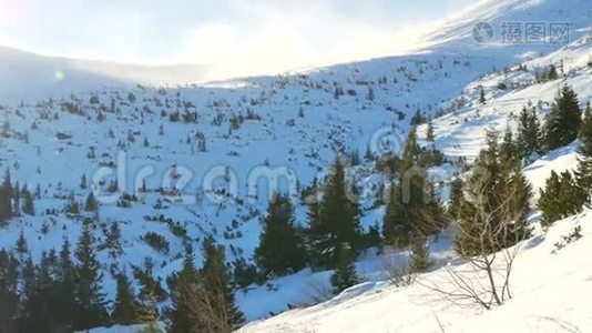 雪山冬天.视频