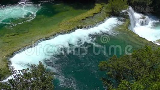 国家公园瀑布Krka，克罗地亚视频