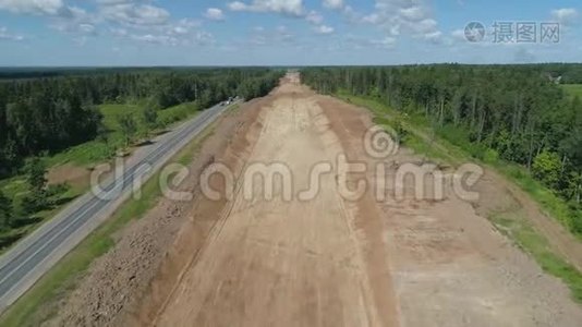 公路建设.空中观景.视频