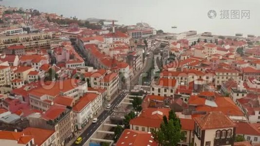 葡萄牙马德拉的Funchal城市景观。 空中观景。视频