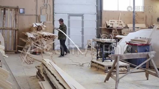 木工用圆锯木工加工视频