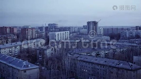 城市之夜，时间流逝，俄罗斯视频
