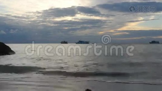 早晨的海洋景观视频