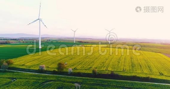 农业领域的风力涡轮机视频