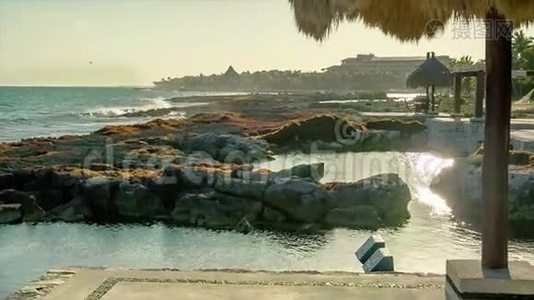 墨西哥玛雅里维埃拉的洛基海岸视频