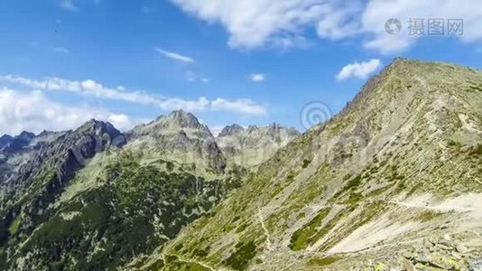 斯洛伐克塔特拉斯山脉夏季景色优美视频