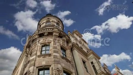 德国德累斯顿地标历史中心的建筑视频