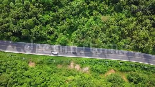 泰国热带岛屿沿途的航空运输景观视频