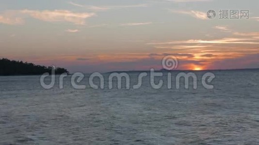 日落海景。 4k视频