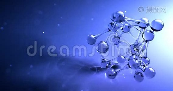 分子或原子纳米研究化学概念.. 无缝循环动画8k4kUHD视频