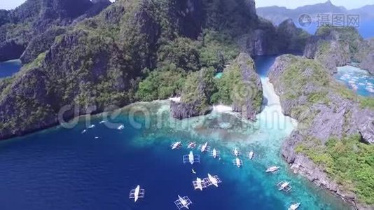 大泻湖，埃尔尼多，巴拉望，菲律宾视频