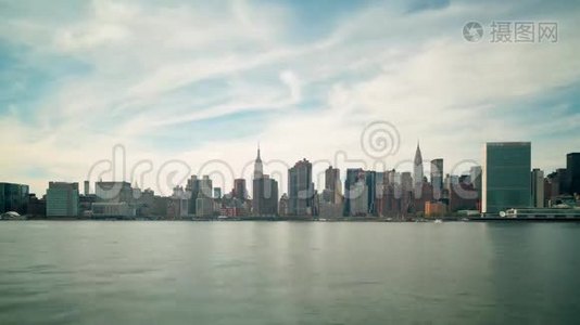 纽约曼哈顿下城全景图4k延时视频