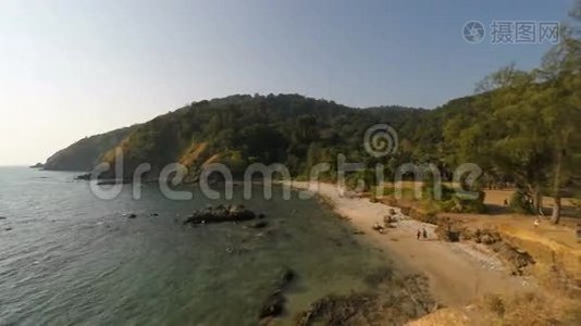 科兰塔岛的热带海岸视频