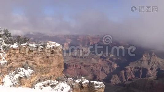 大峡谷冬季风景区视频