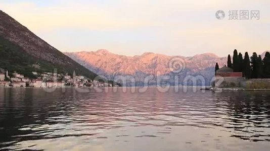 黑山科托尔湾戈斯帕岛。视频