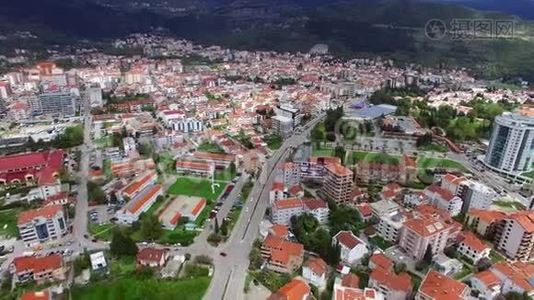 布德瓦，黑山，新城，空中.视频