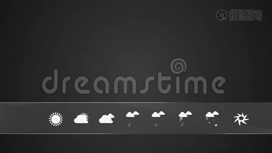 多云，天气图标设置动画视频