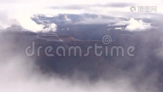 大峡谷冬季风暴视频