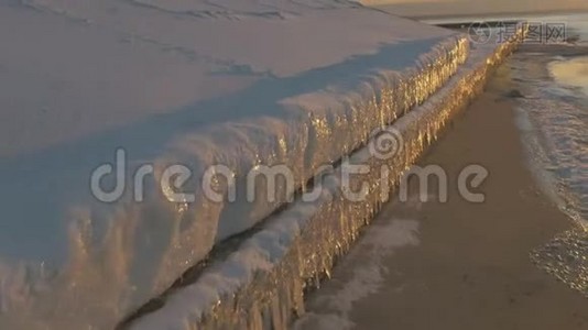 波罗的海海湾日落，拉脱维亚里加视频