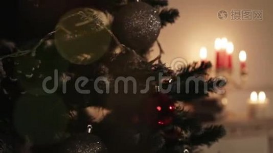 客房圣诞室内装饰视频